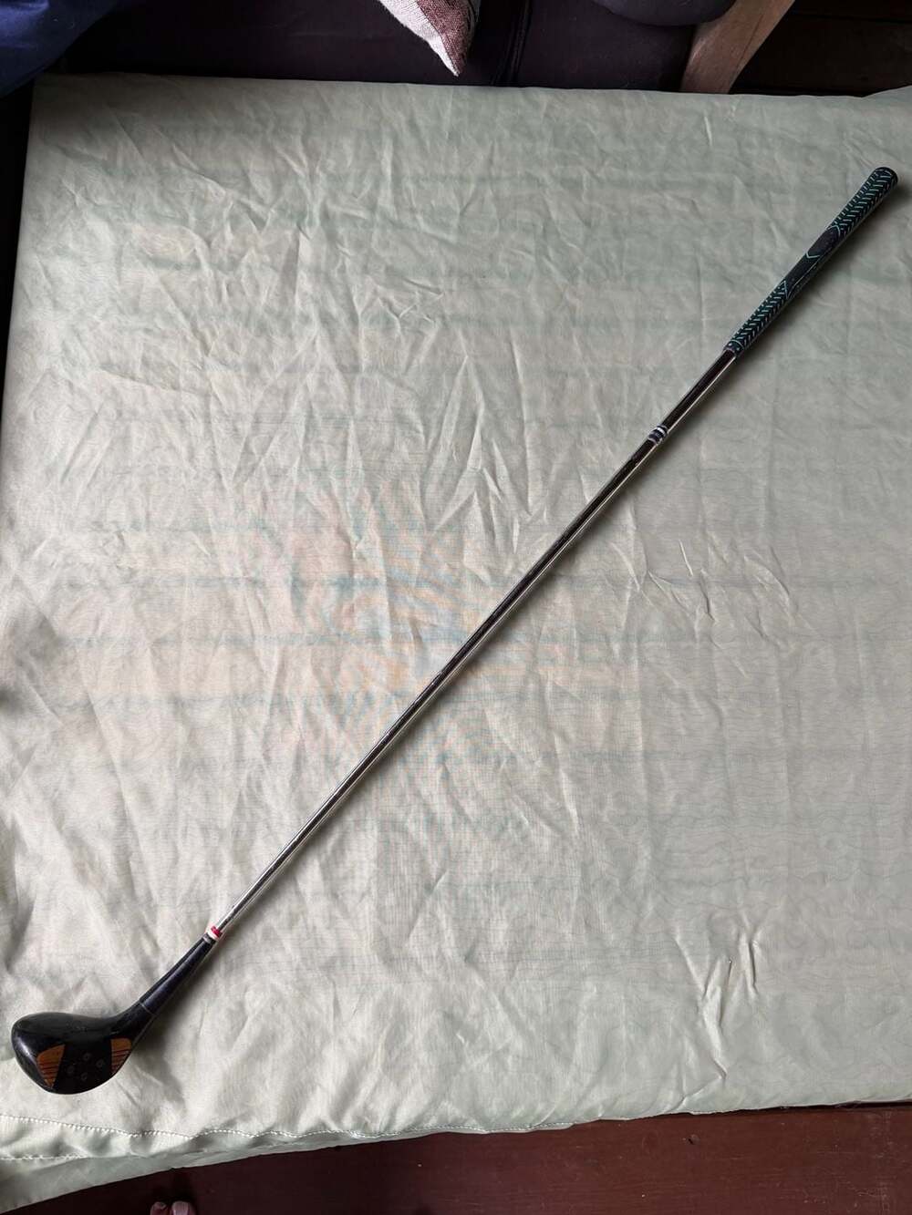 Vintage Persimmon Wood 7 Golf Club with True Temper Dynamic Steel Shaft